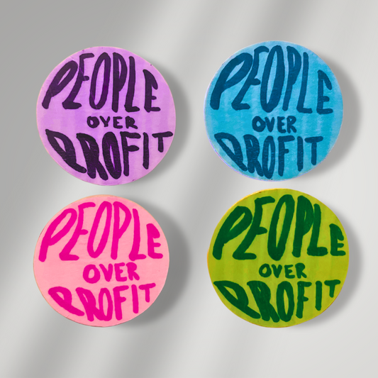 People Over Profit Button